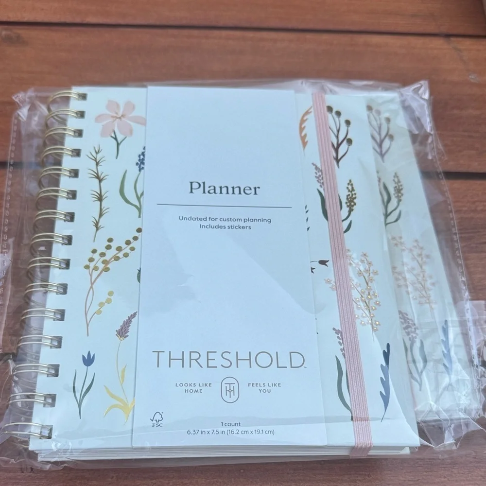 Set Of Two Threshold Floral Planner